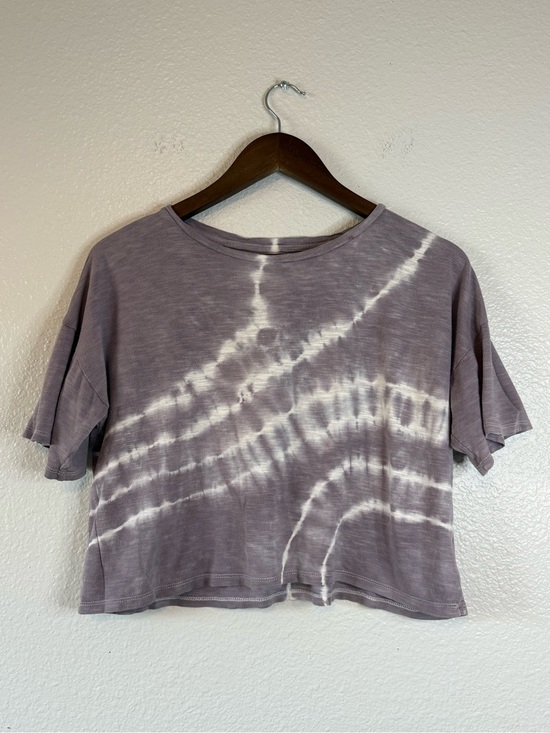 American Eagle Outfitters Tops - American Eagle Purple Tie Dye Cropped Boxy Tee Medium